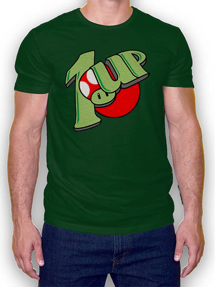 1 Up Camiseta verde-oscuro L