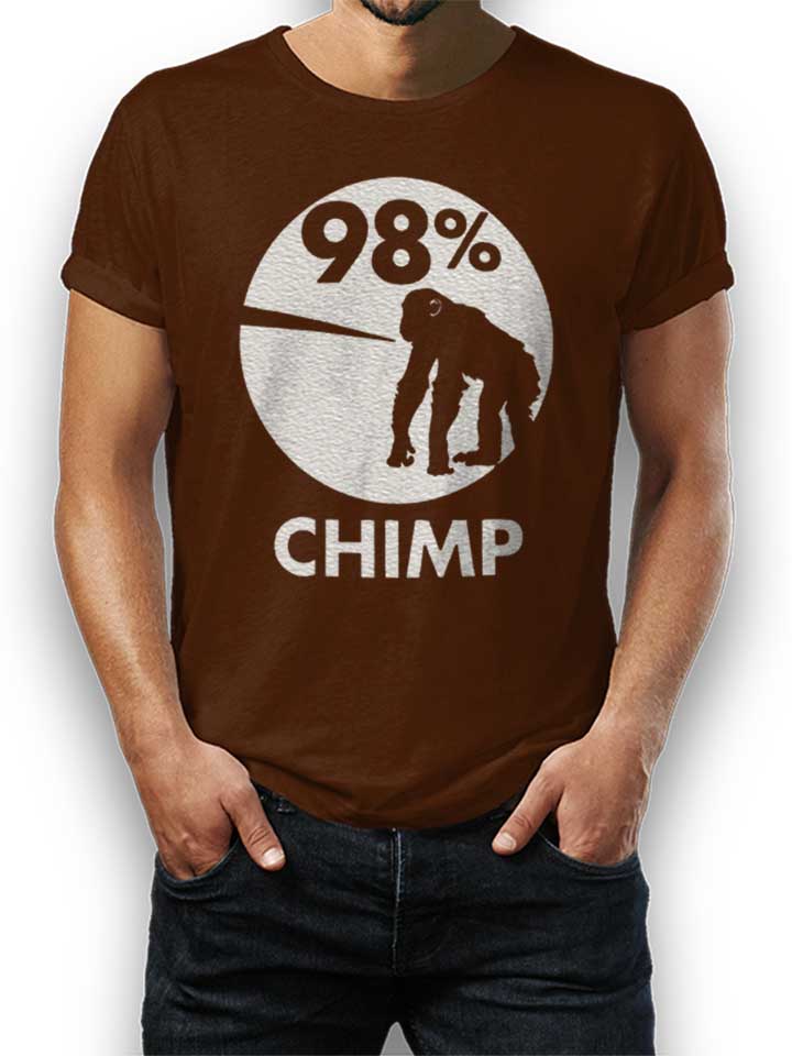 98 Prozent Chimp T-Shirt marrone L
