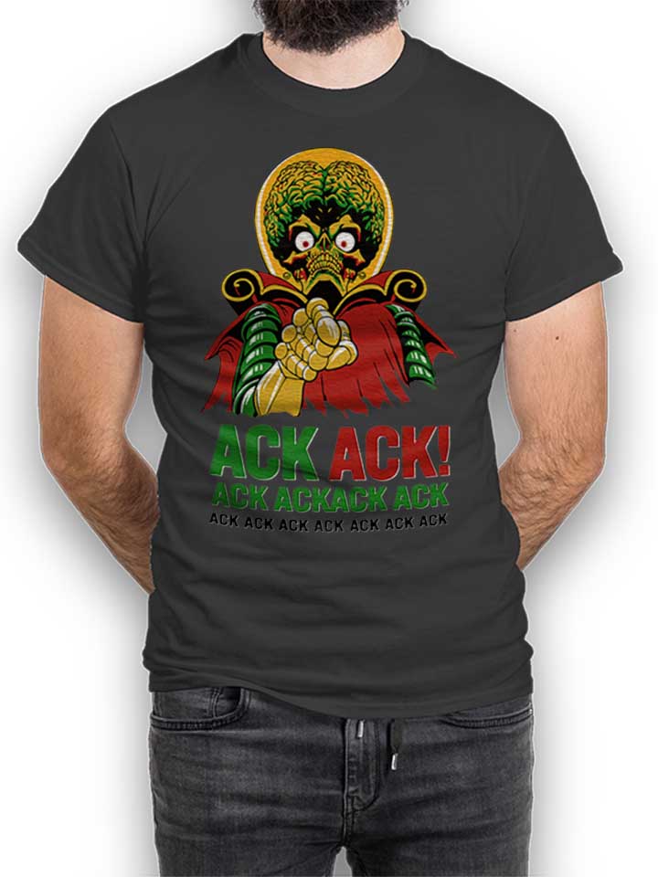 Ack Ack Mars Attacks Camiseta gris-oscuro L