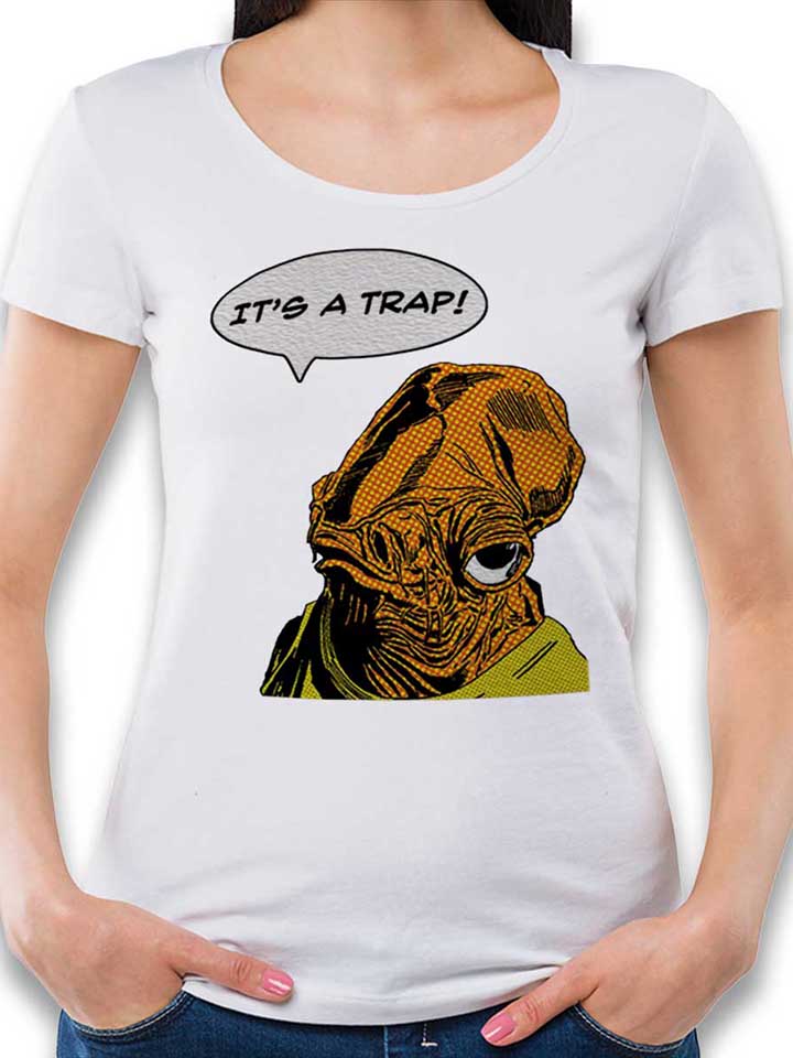 Admiral Ackbar Its A Trap T-Shirt Donna bianco L