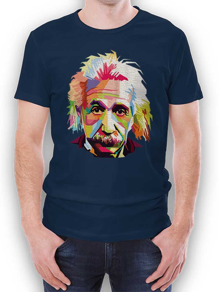 Albert Einstein Camiseta azul-marino L