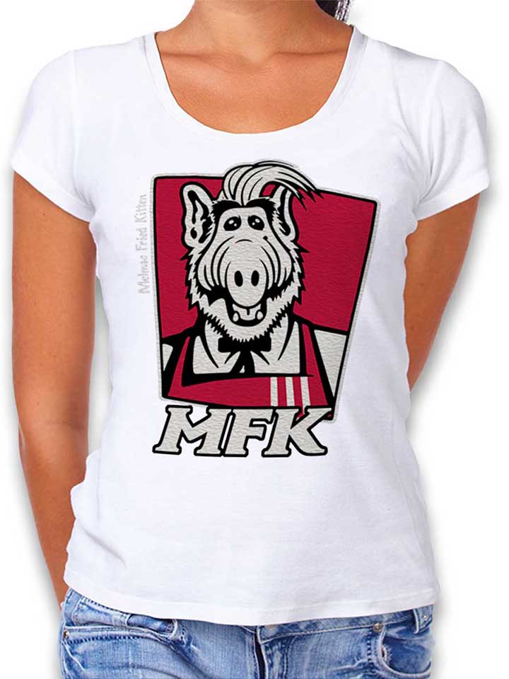 Alf Melmac Fried Kitten T-Shirt Donna bianco L
