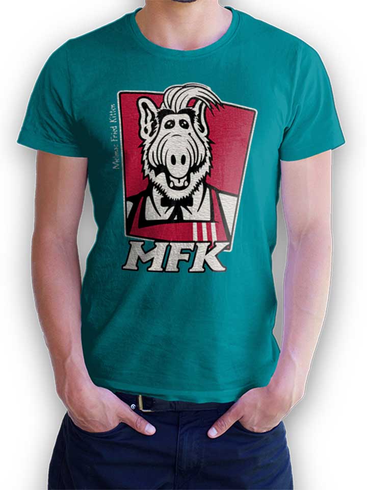 Alf Melmac Fried Kitten T-Shirt tuerkis L