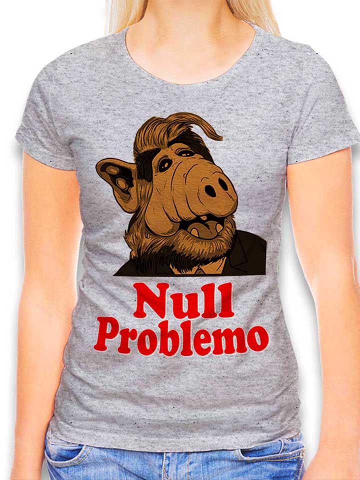 Alf Null Problemo T-Shirt Femme gris-chin L