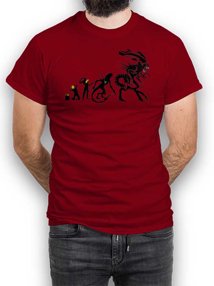 Alien Evolution T-Shirt maroon L