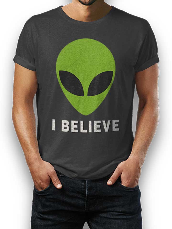 Alien I Believe T-Shirt dark-gray L