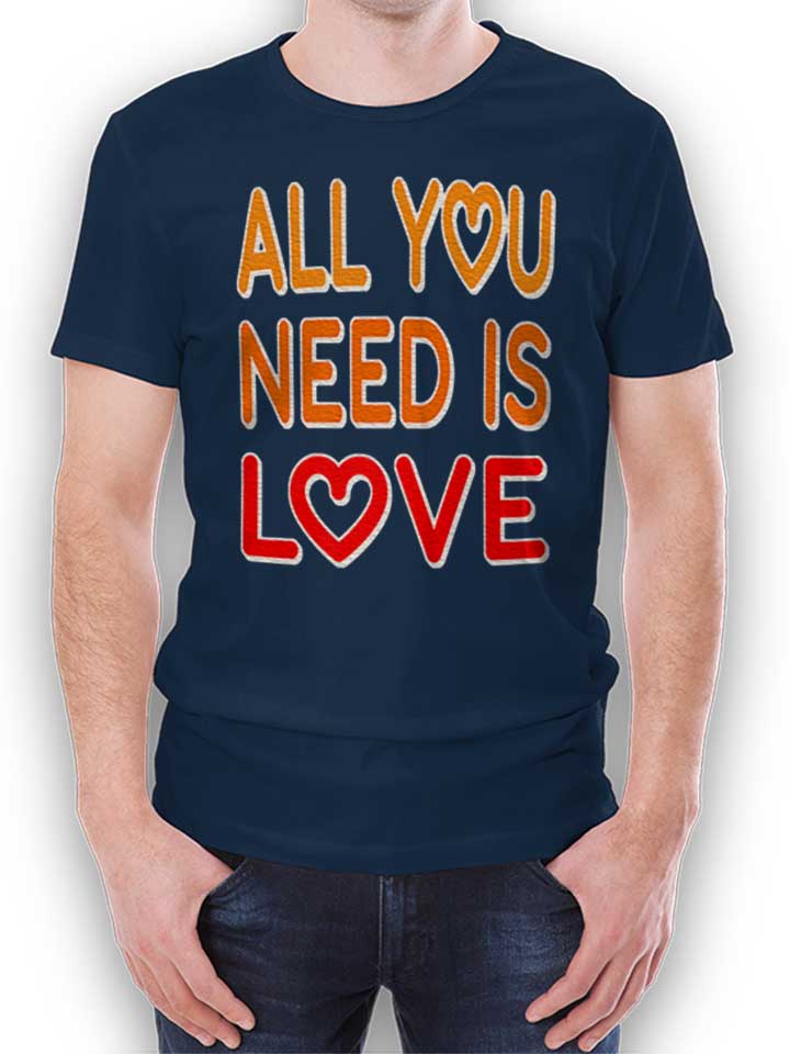 All You Need Is Love T-Shirt blu-oltemare L