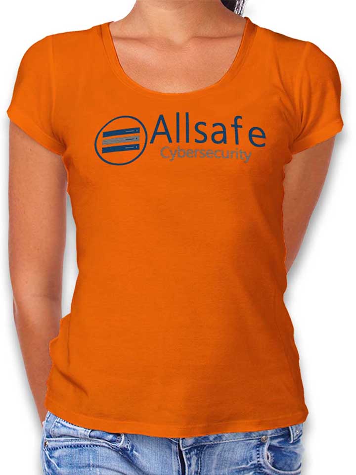Allsafe Cybersecurity Camiseta Mujer naranja L