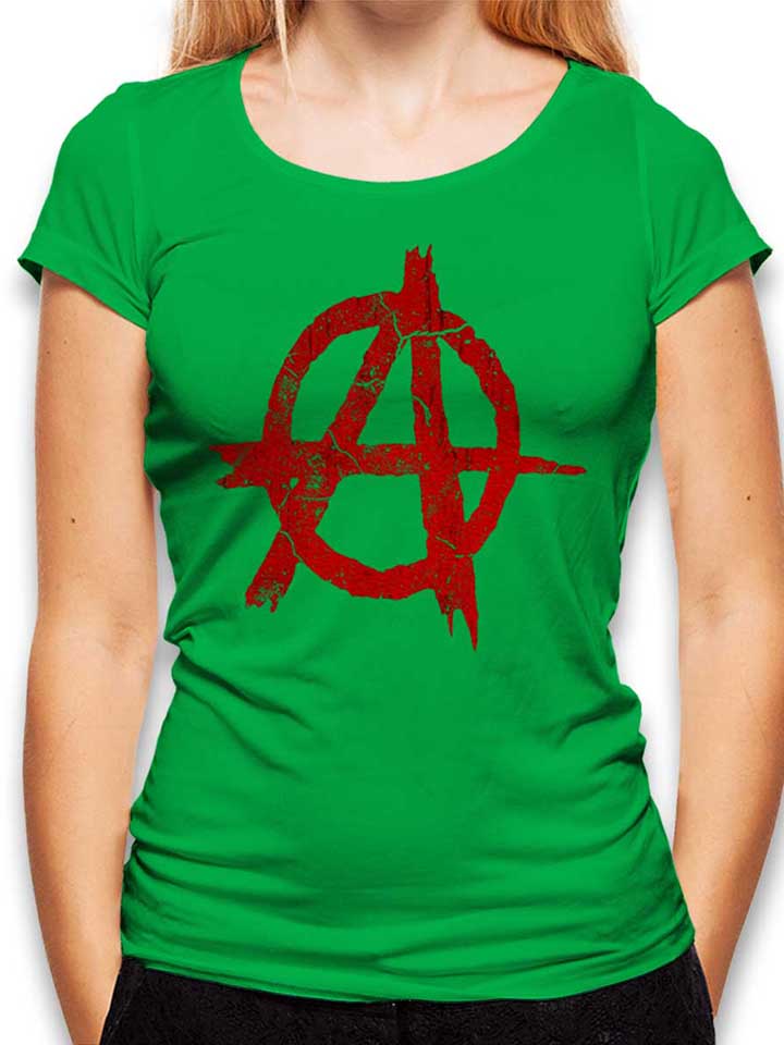 Anarchy Vintage Camiseta Mujer verde L