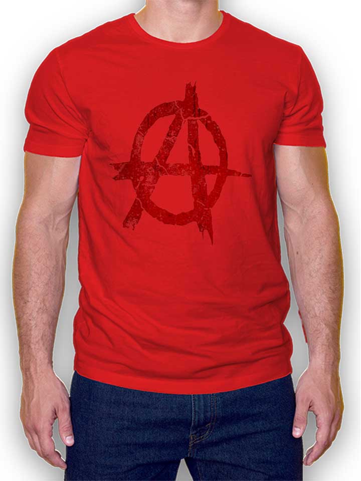 Anarchy Vintage Camiseta rojo L