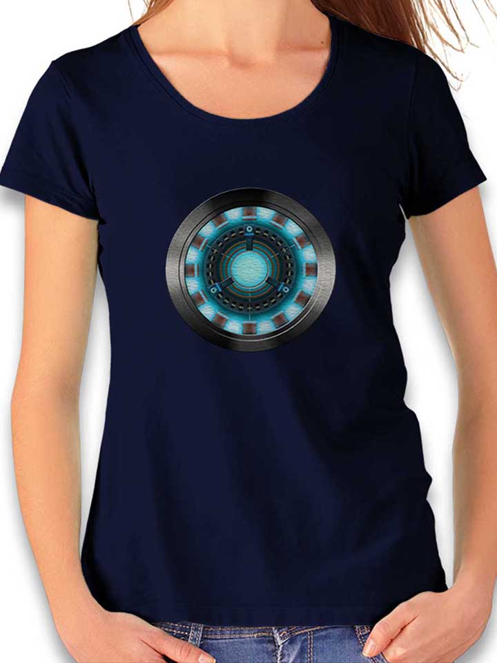 Arc Reactor Ironman 2 T-Shirt Donna blu-oltemare L