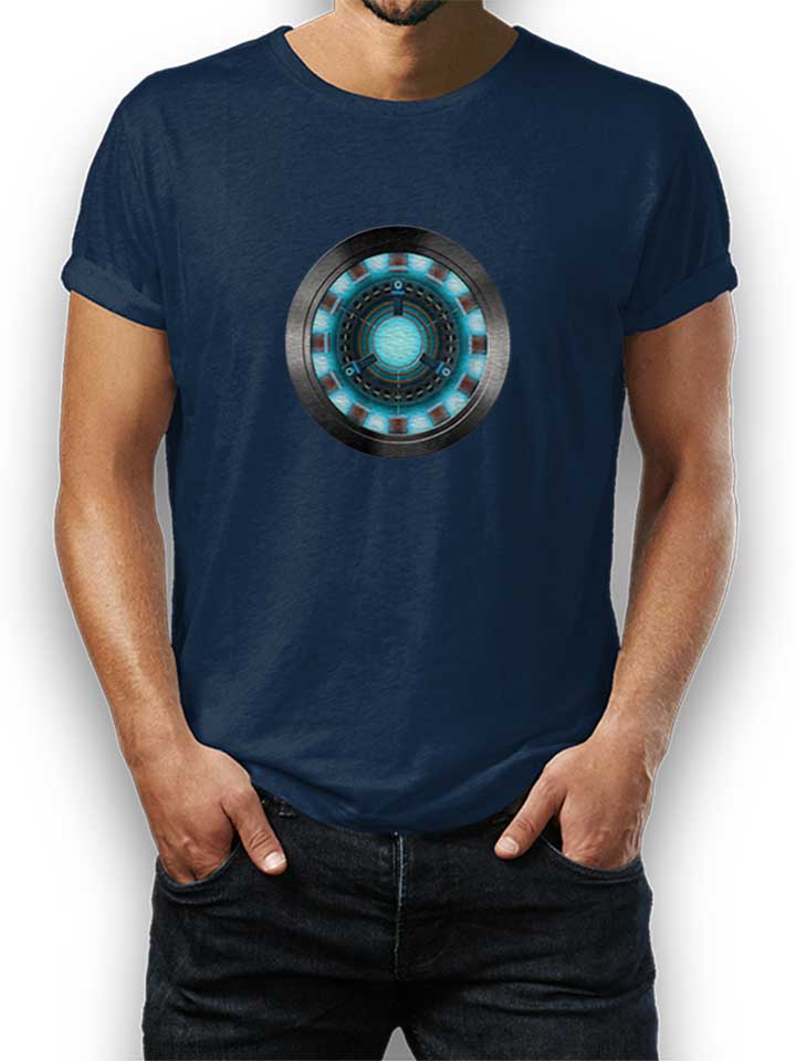 Arc Reactor Ironman 2 Camiseta azul-marino L
