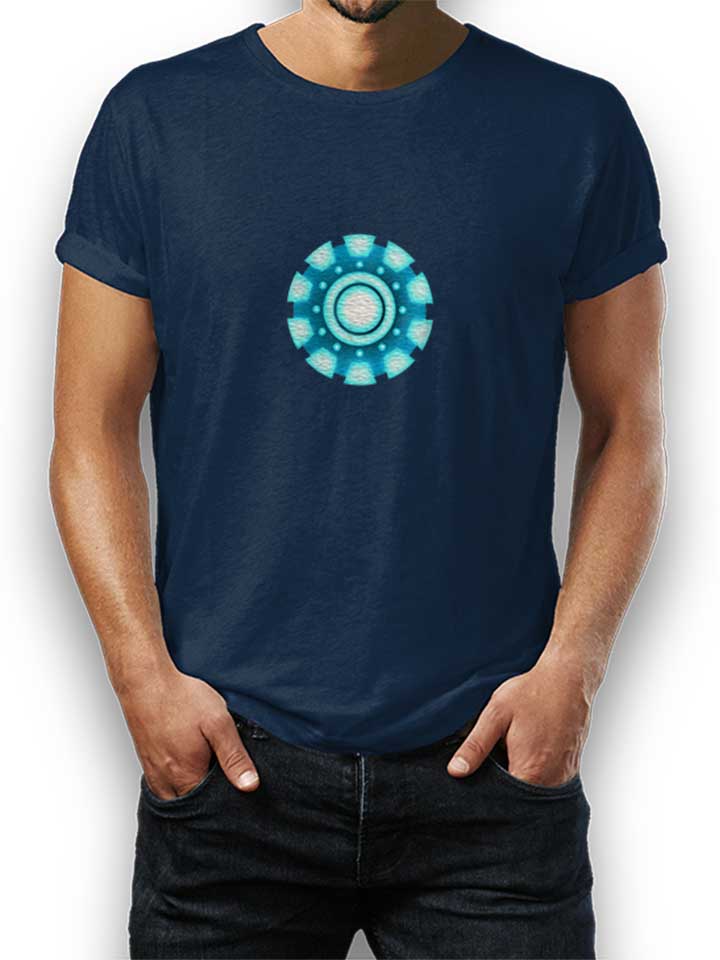 Arc Reactor Ironman Camiseta azul-marino L