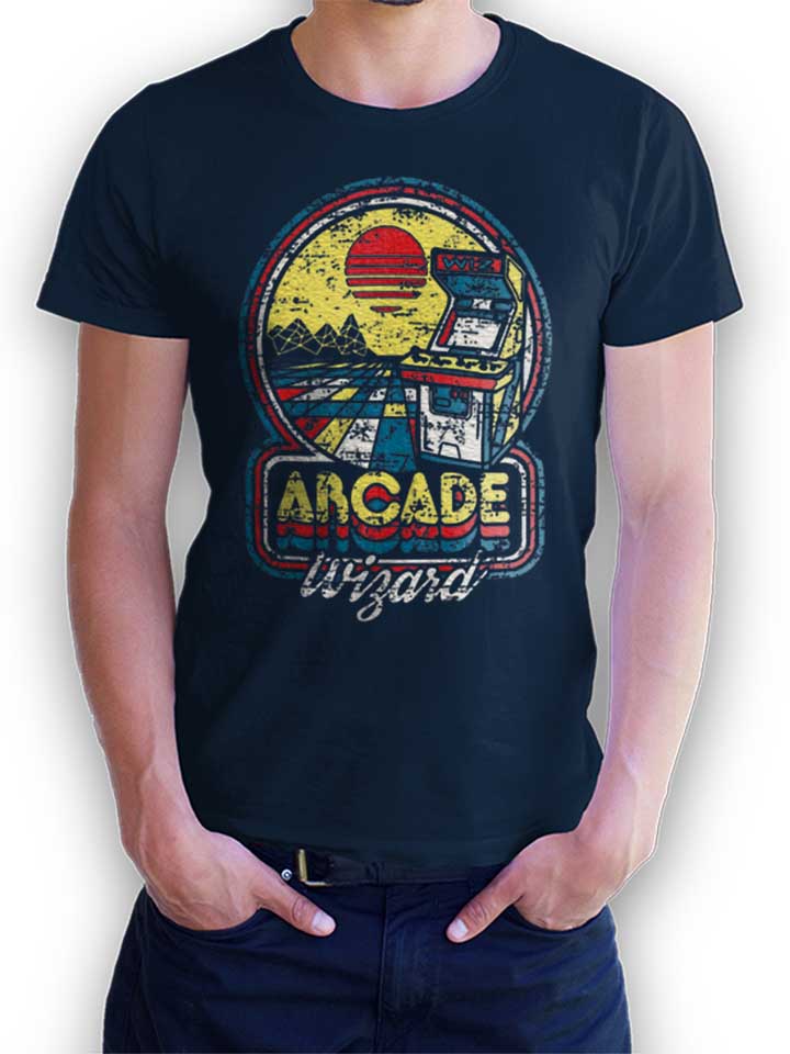 arcade-wizard-t-shirt dunkelblau 1
