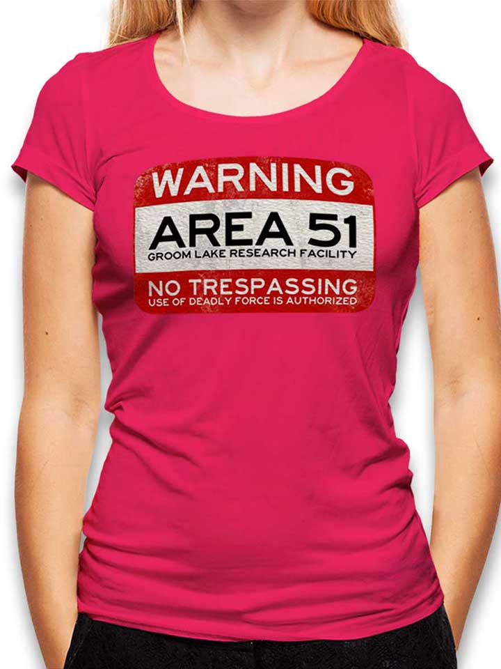 Area 51 T-Shirt Donna fucsia L