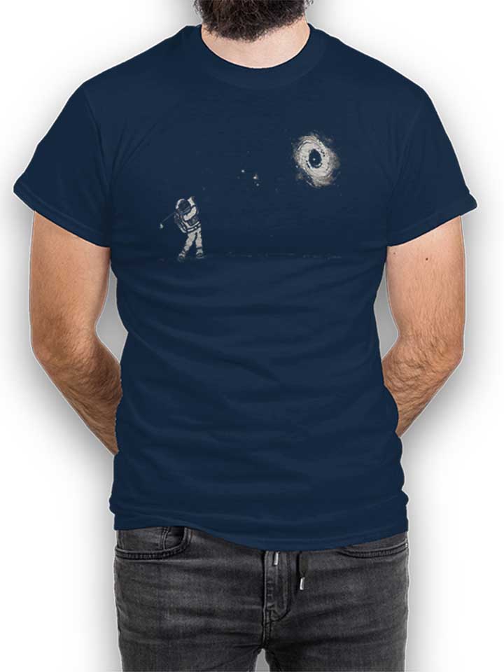 Astronaut Black Hole In One T-Shirt blu-oltemare L