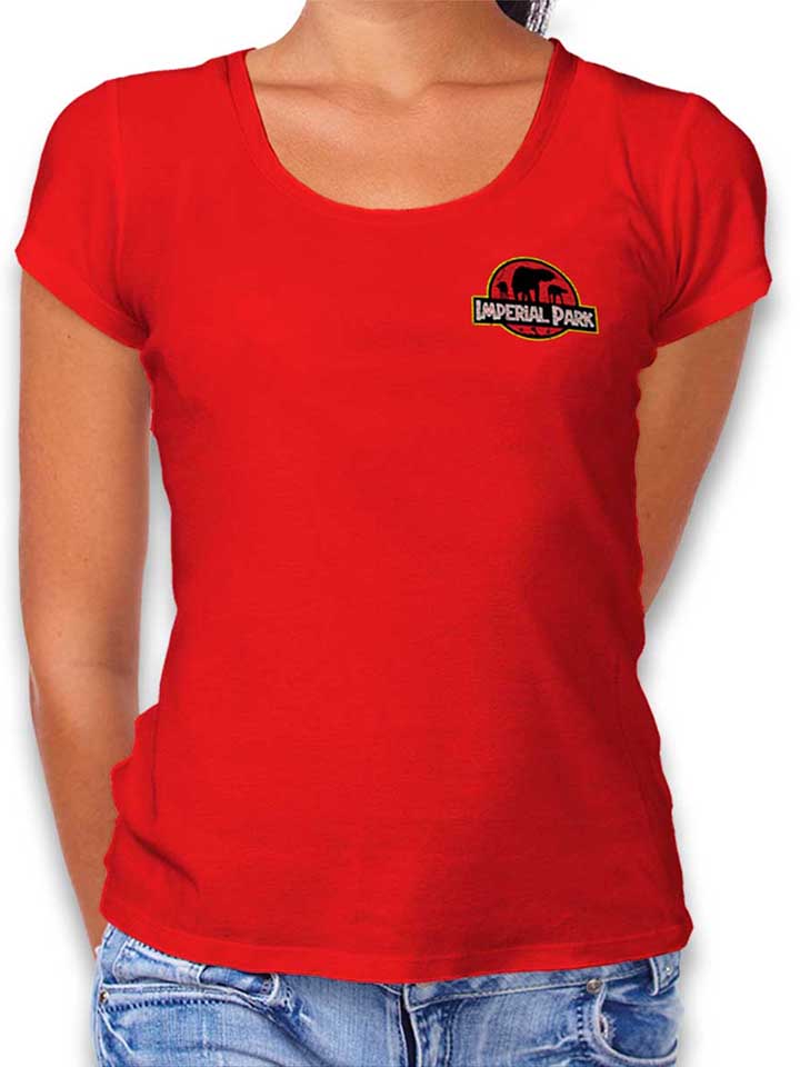 At At Imperial Park Chest Print Womens T-Shirt red L