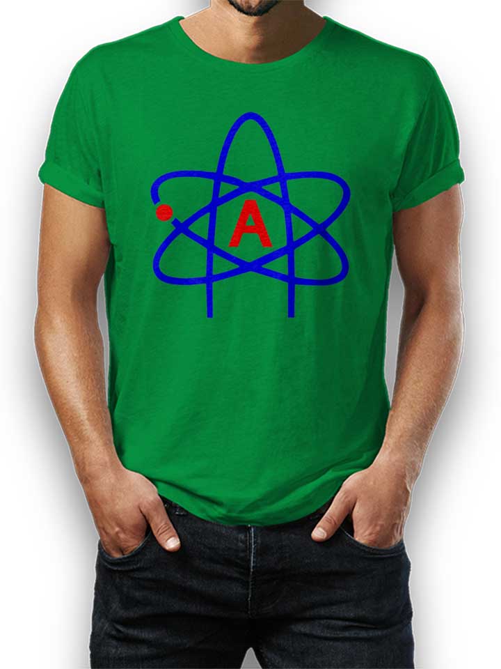 Atheist Symbol T-Shirt green L