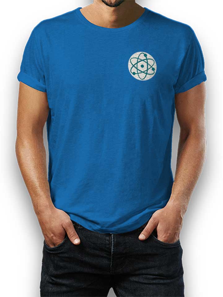 Atom Logo Chest Print T-Shirt blu-royal L