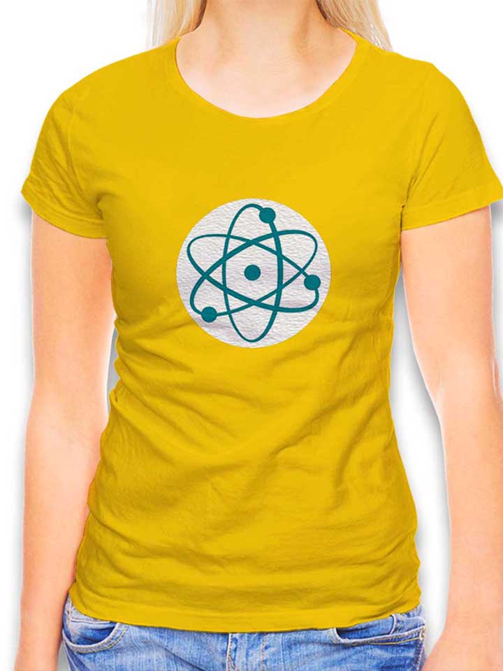 Atom Logo Womens T-Shirt yellow L