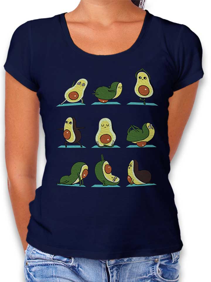 avocado-yoga-damen-t-shirt dunkelblau 1