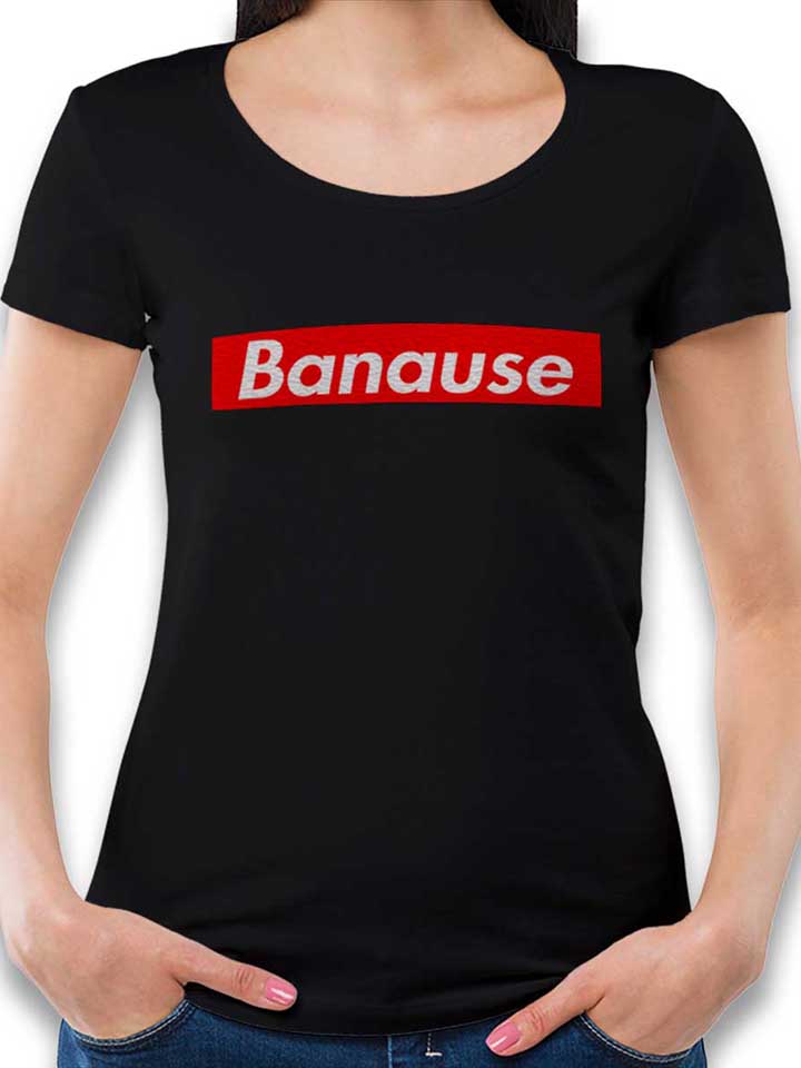 Banause Womens T-Shirt black L