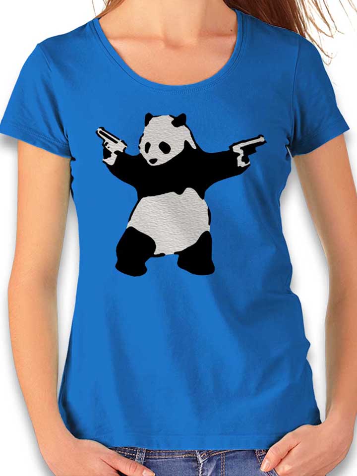 Banksy Panda Damen T-Shirt royal L