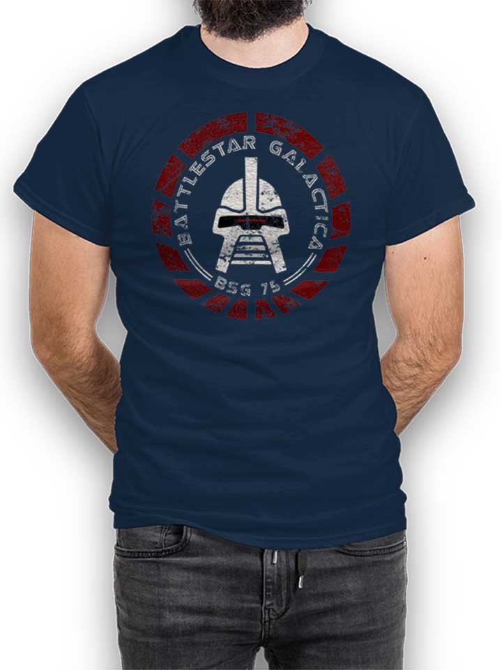 Battlestar Galactica Camiseta azul-marino L