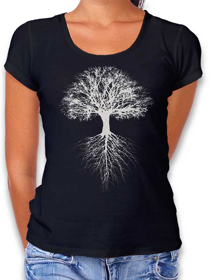Baum Des Lebens T-Shirt Donna nero L
