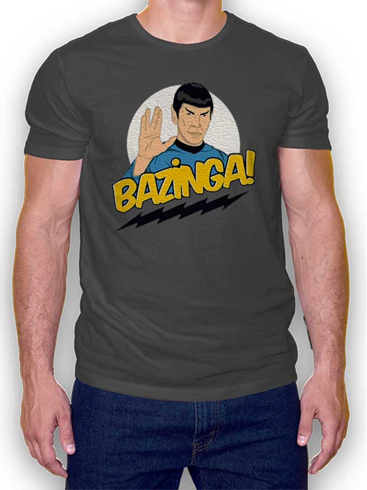 Bazinga Spock T-Shirt gris-fonc L