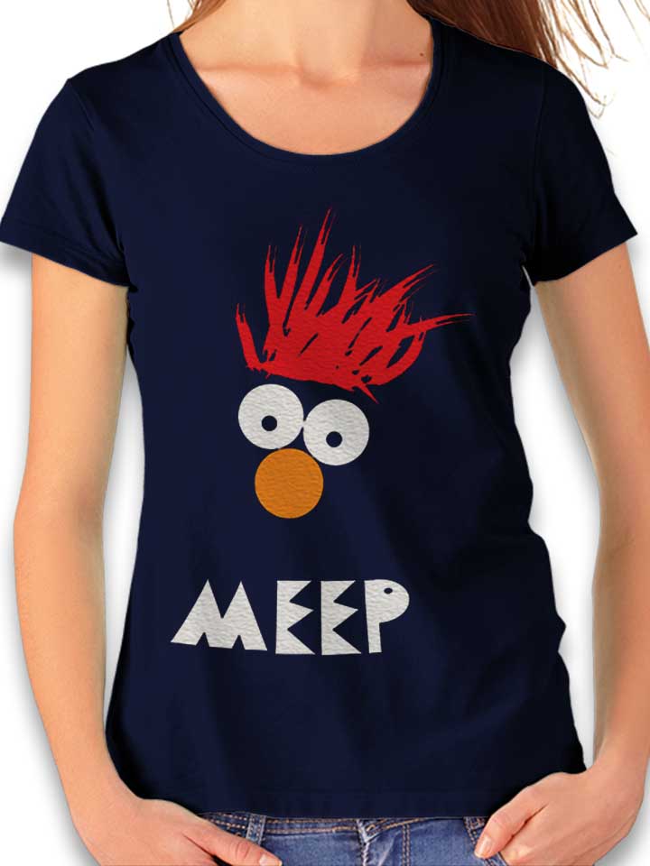 beaker-meep-damen-t-shirt dunkelblau 1