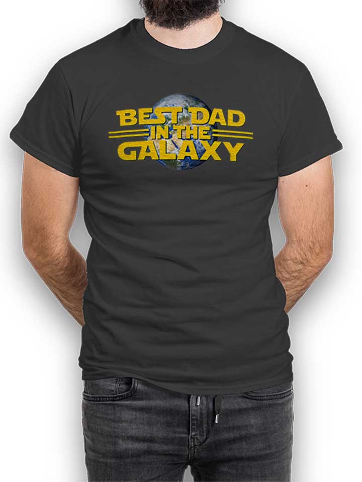 Best Dad In The Galaxy 02 T-Shirt gris-fonc L
