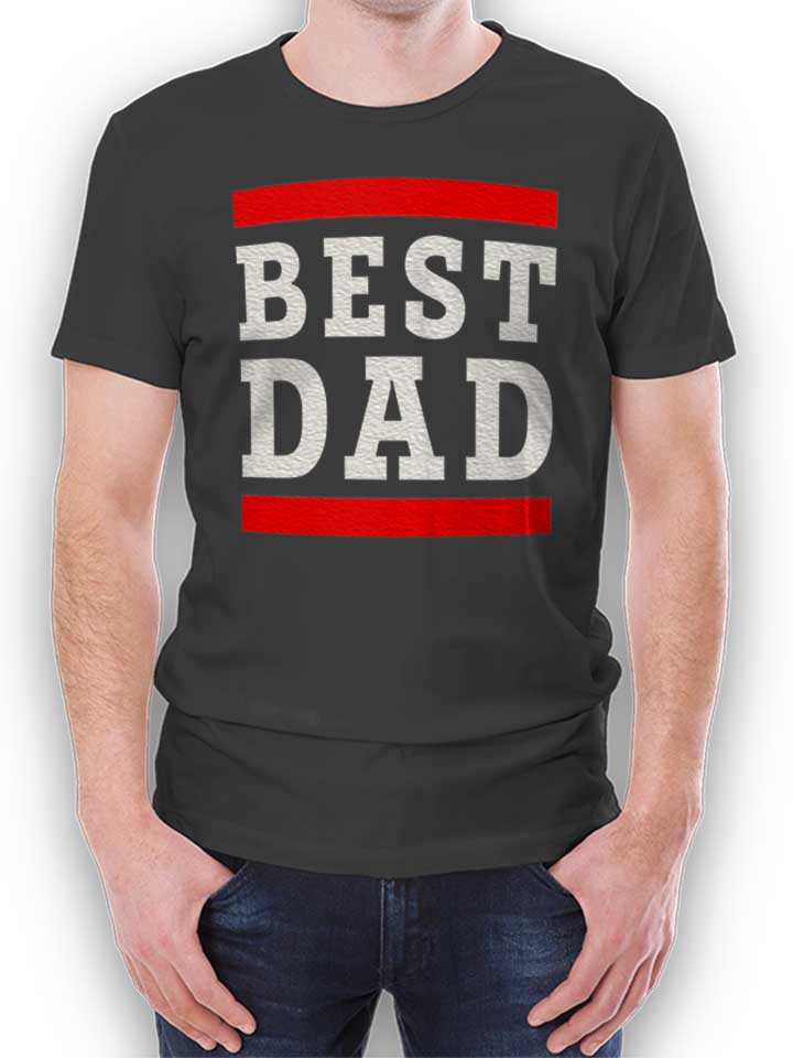 Best Dad T-Shirt gris-fonc L