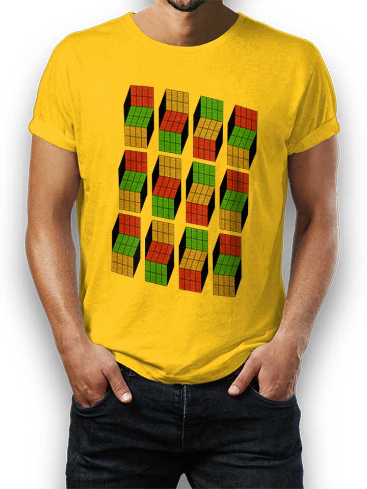 Big Bang Theory Rubiks Cube Camiseta amarillo L