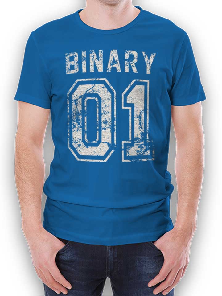 Binary 01 T-Shirt blu-royal L