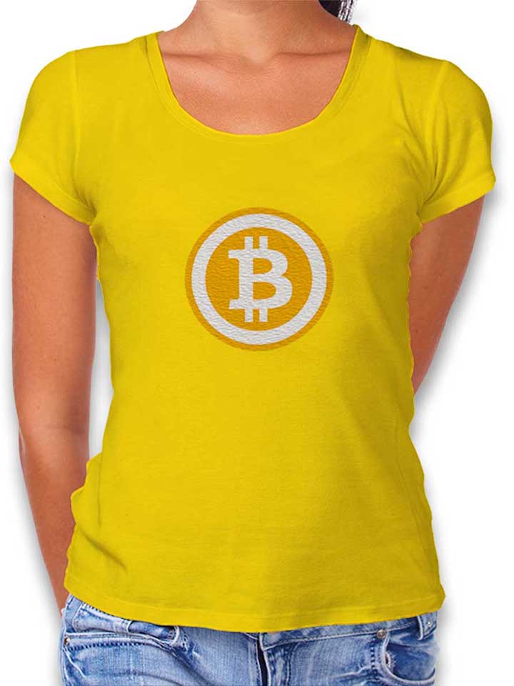 Bitcoin Camiseta Mujer amarillo L