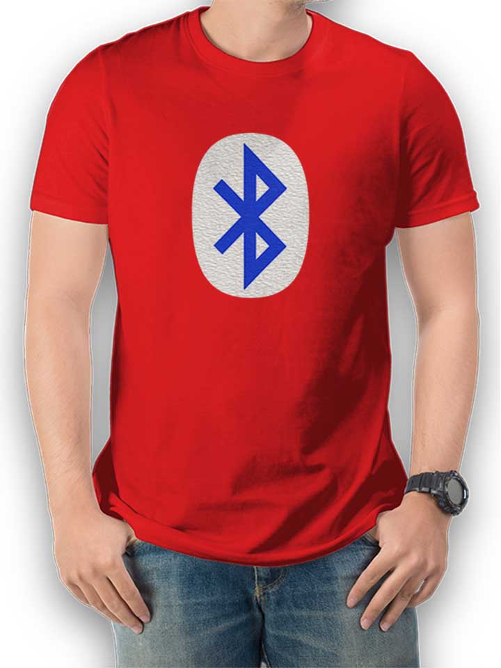 Bluetooth Logo Camiseta rojo L