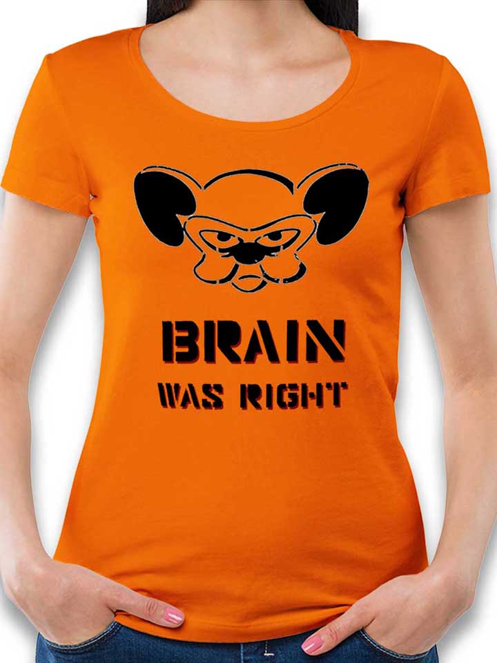 brain-was-right-damen-t-shirt orange 1