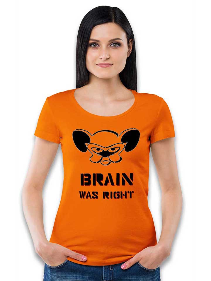 brain-was-right-damen-t-shirt orange 2