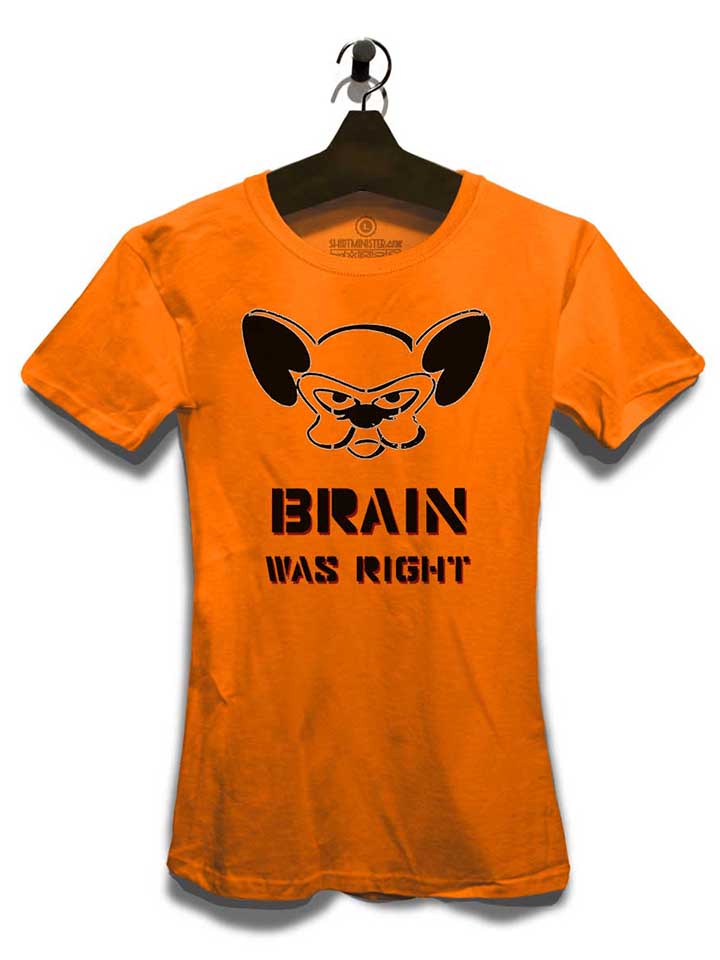 brain-was-right-damen-t-shirt orange 3