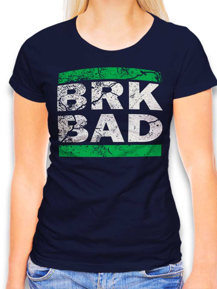 Brk Bad Vintage Camiseta Mujer azul-marino L