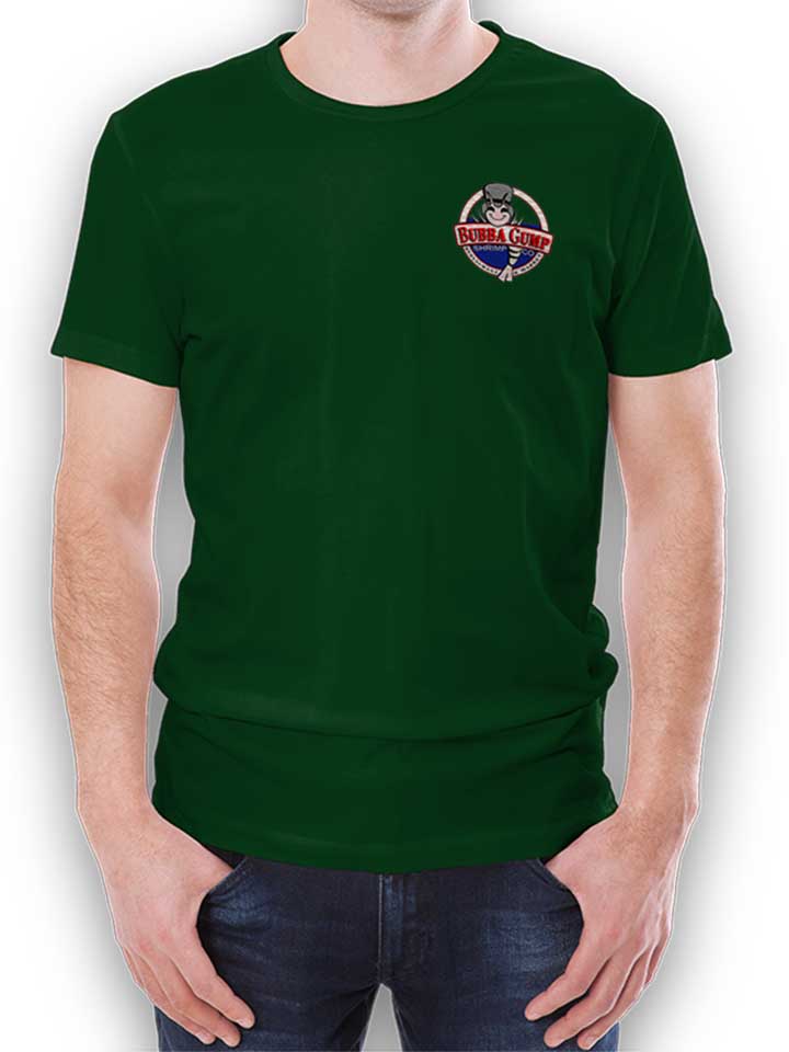 Bubba Gump Shrimp Company Chest Print T-Shirt vert-fonc L