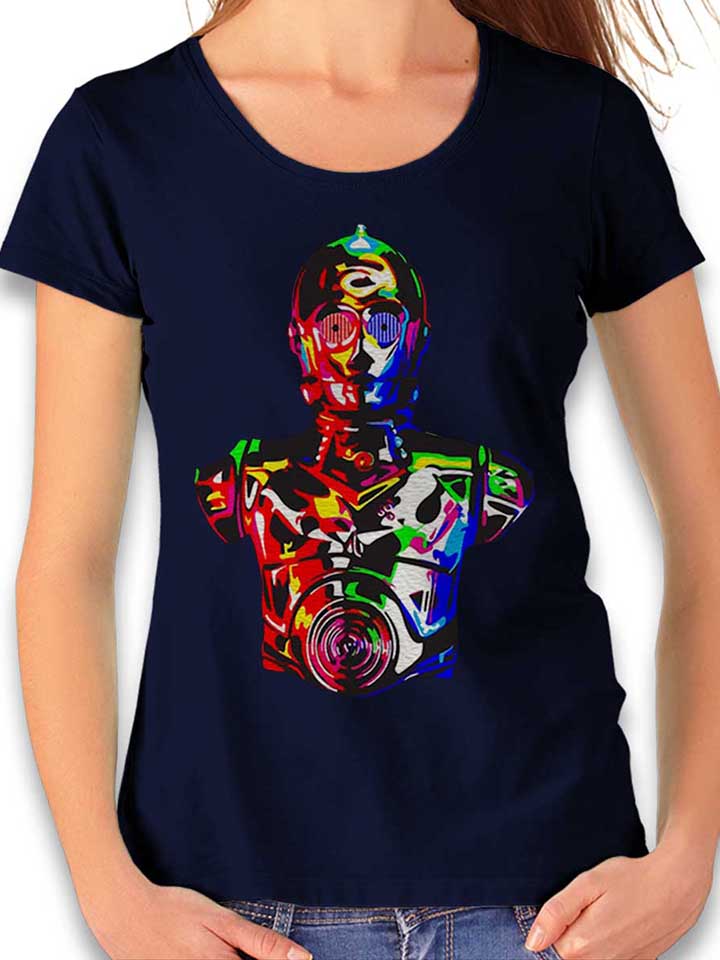 C3Po Neon Womens T-Shirt deep-navy L