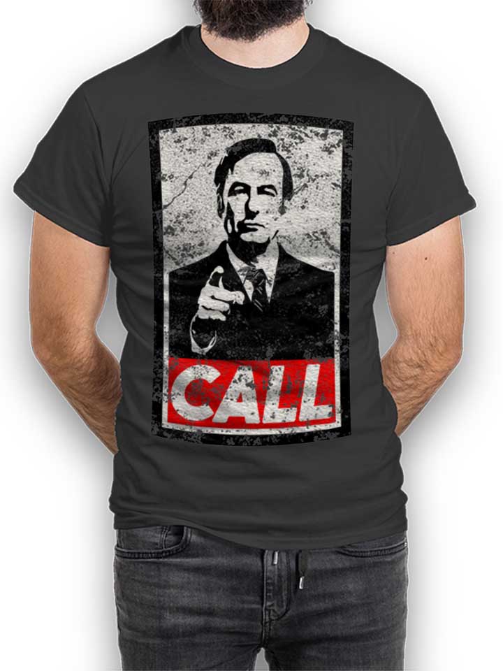 call-vintage-t-shirt dunkelgrau 1