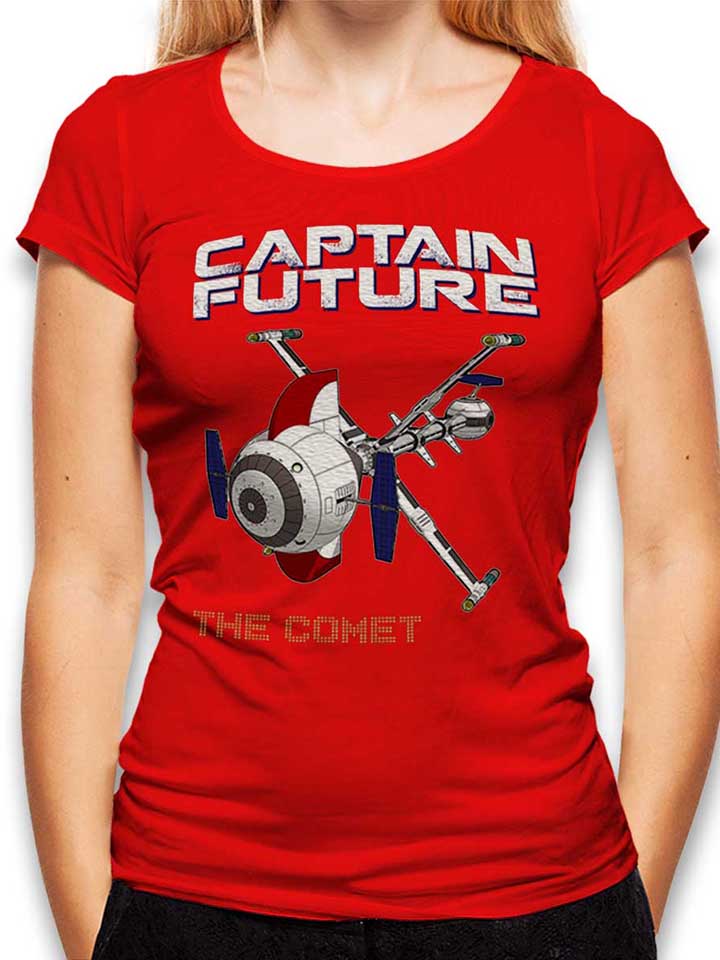captain-future-the-comet-damen-t-shirt rot 1