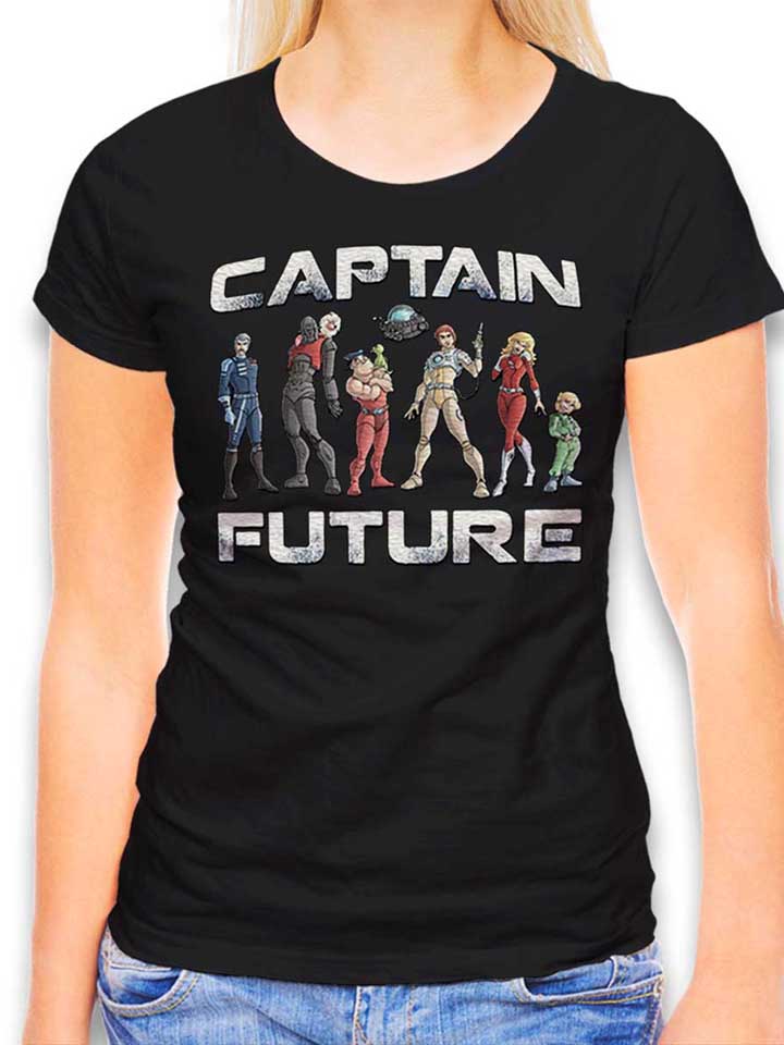 Captain Future Damen T-Shirt schwarz L