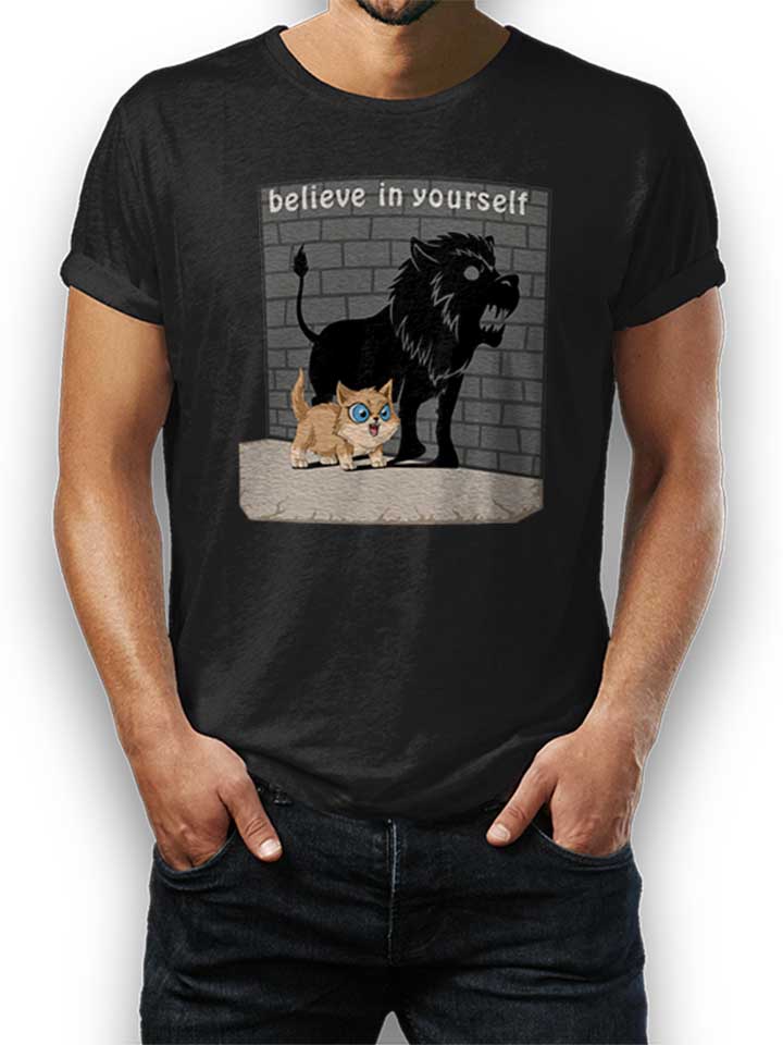 cat-believe-in-yourself-t-shirt schwarz 1