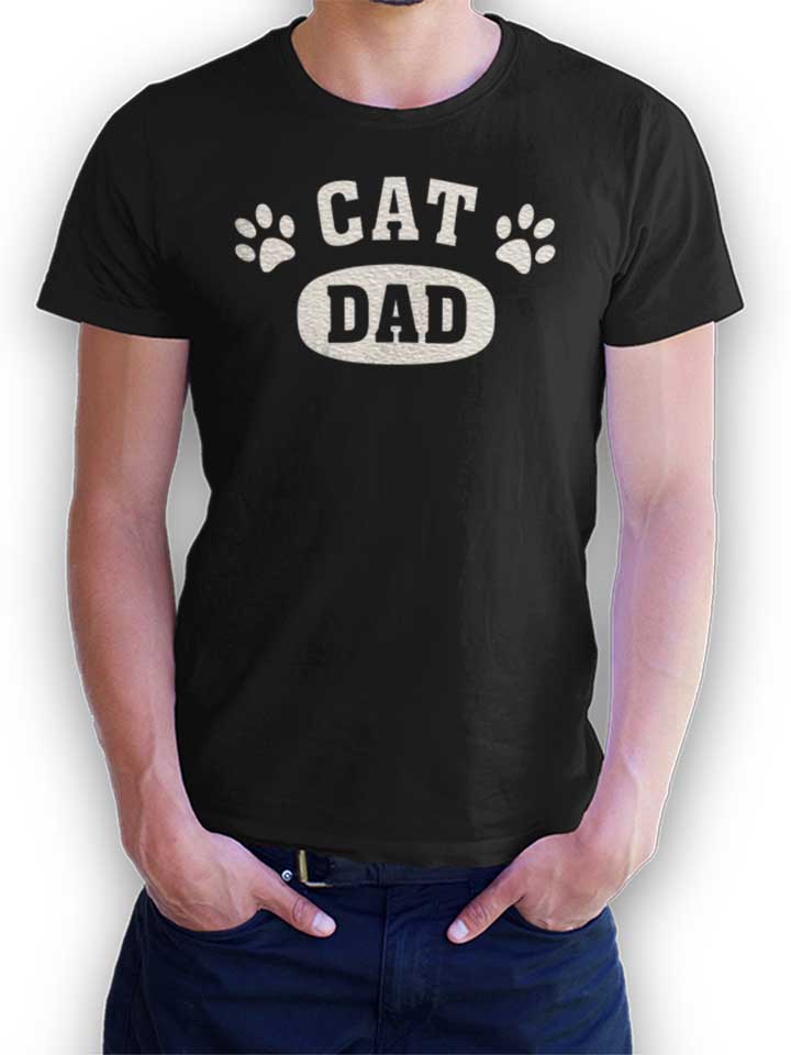 Cat Dad Camiseta negro L