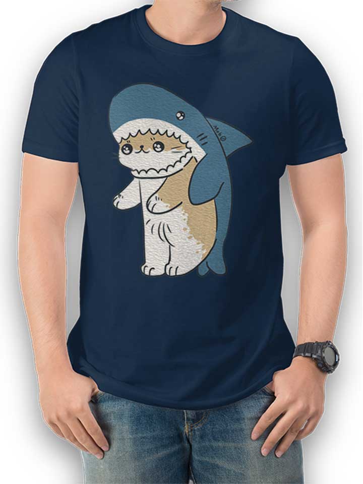 Cat Shark T-Shirt blu-oltemare L