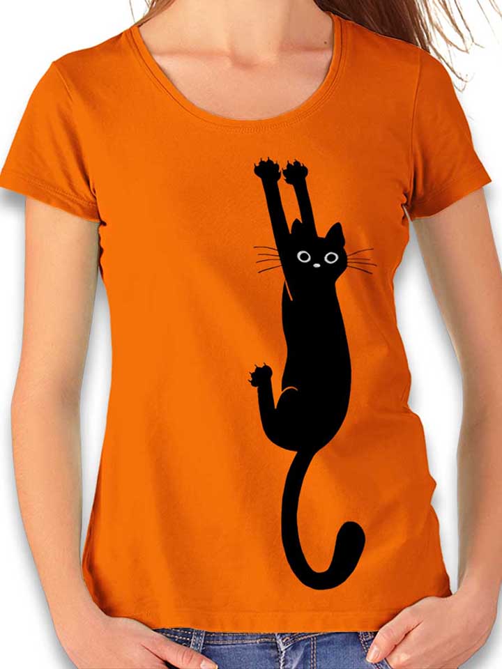 Cat T-Shirt Femme orange L